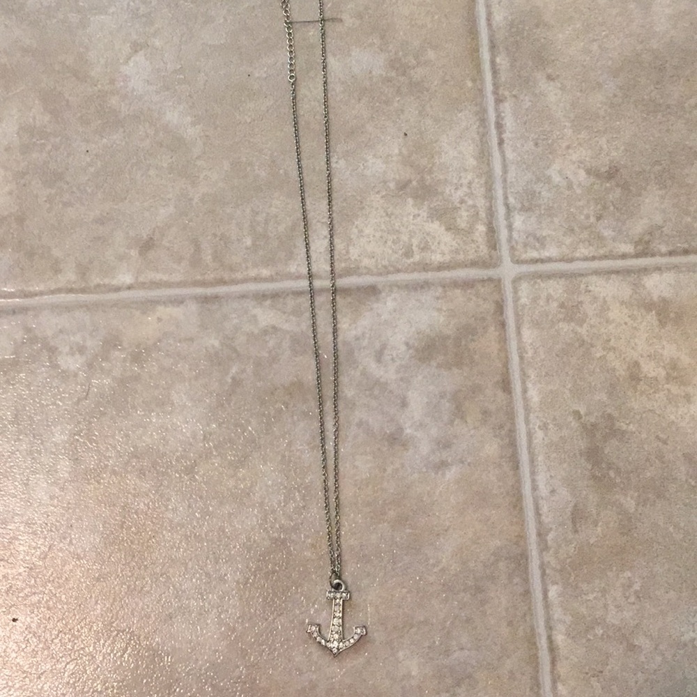 Anchor diamond necklace